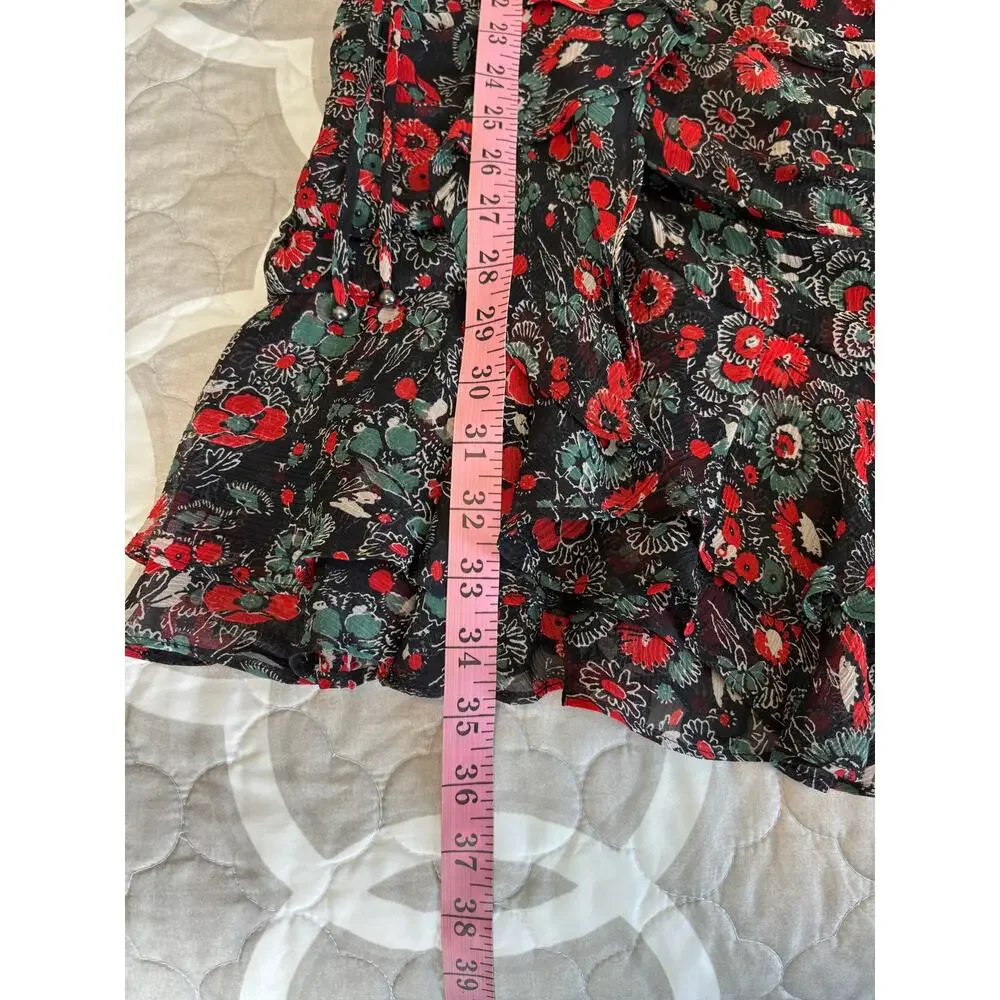 Veronica Beard Silk Ballard Ruched Floral One Shoulder Mini Dress 4